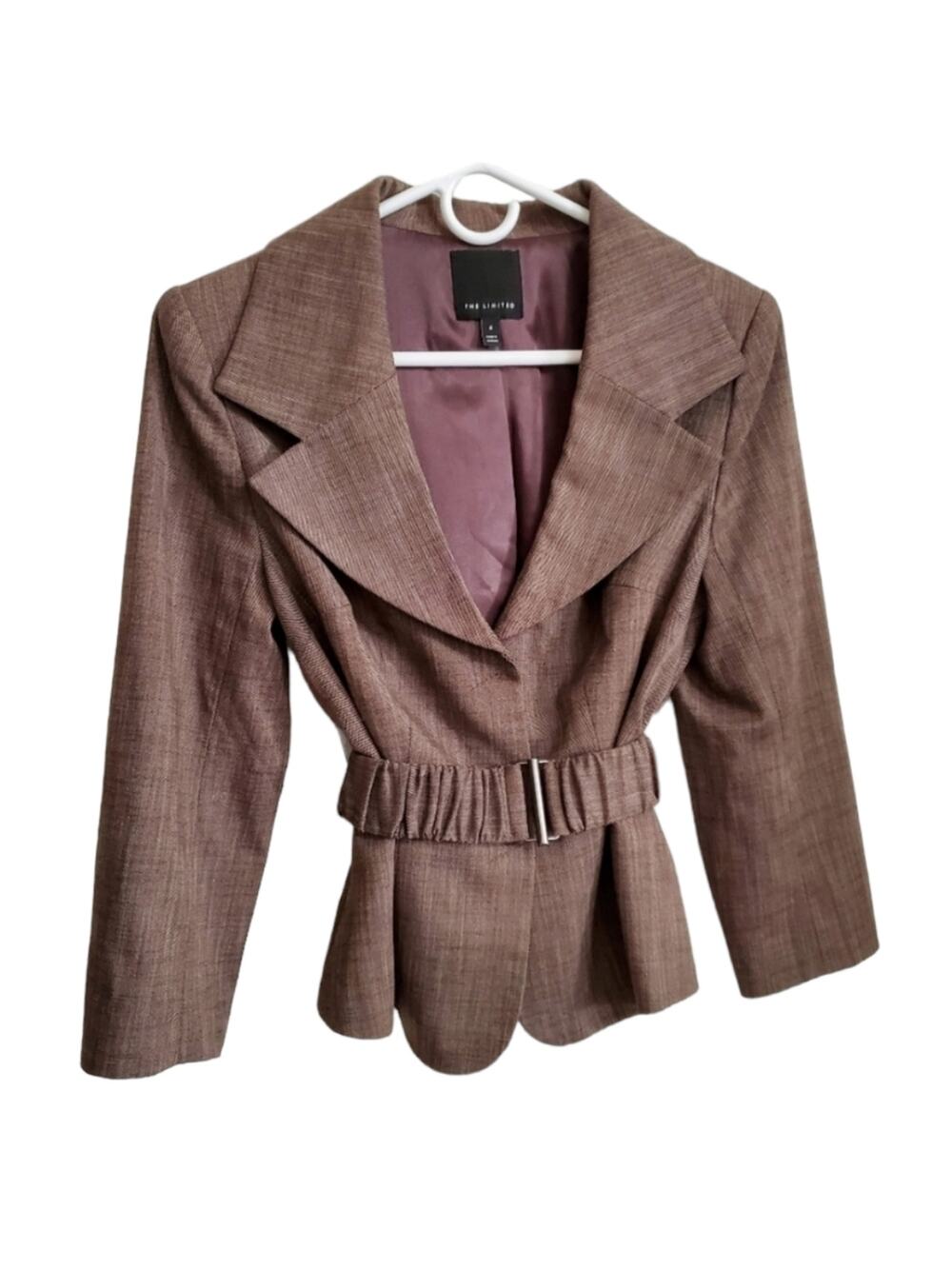 THE LIMITED Brown belted blazer suit jacket size 8